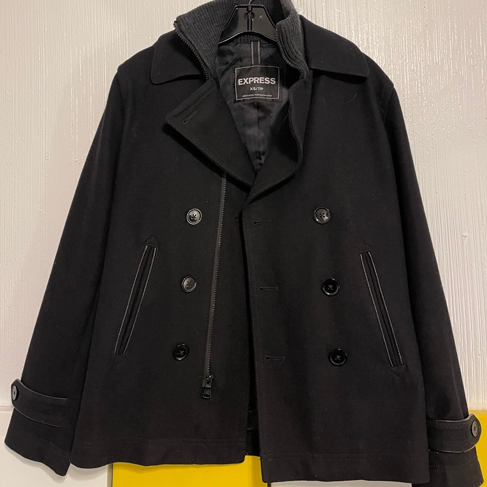 EXPRESS TECH WATER RESISTANT WOOL BLEND COAT